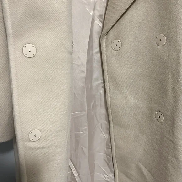 NWT ZARA Oversized Vanilla/Cream Coat with Pockets Size L, M, S - Picture 12 of 14